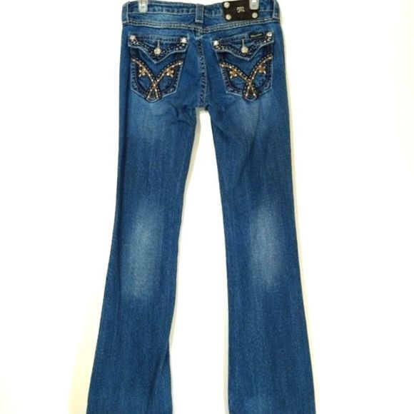 Miss Me Jeans Chic Woman's Blue Jeans Size 28 - Picture 2 of 7